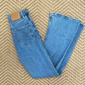 Levi's Classic Medium Blue High-Rise Wide Leg Jeans